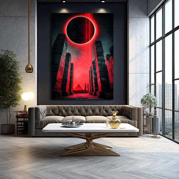 Red Circle Egyptian Art