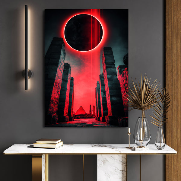 Red Circle Egyptian Art