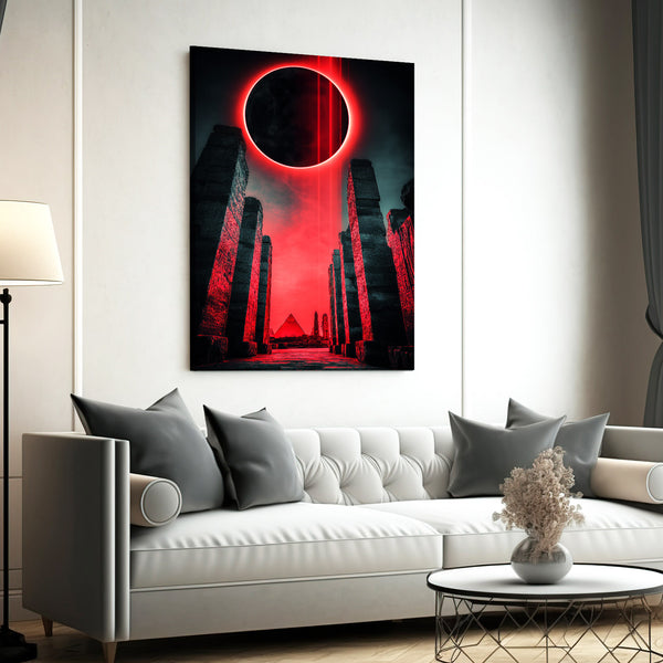 Red Circle Egyptian Art