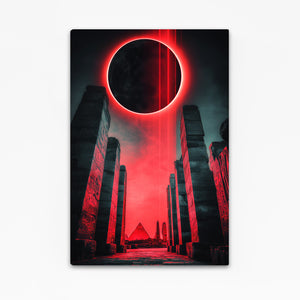 Red Circle Egyptian Art