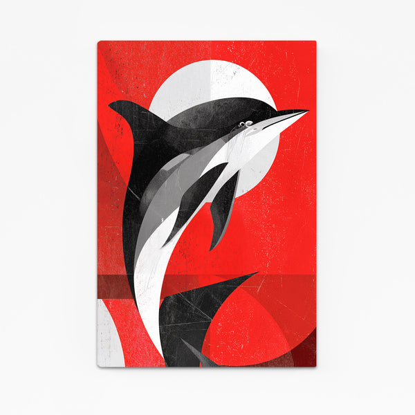 Red Dolphin Art