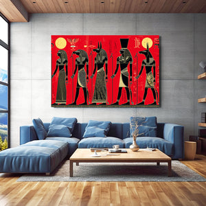 Red Egyptian Wall Decor