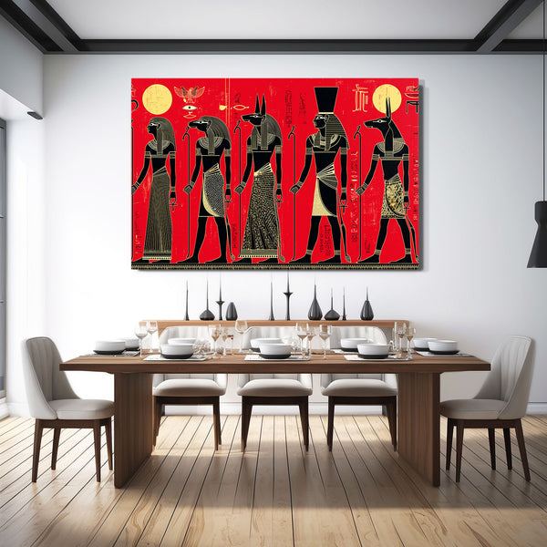 Red Egyptian Wall Decor