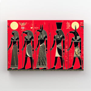Red Egyptian Wall Decor