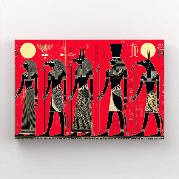 Red Egyptian Wall Decor