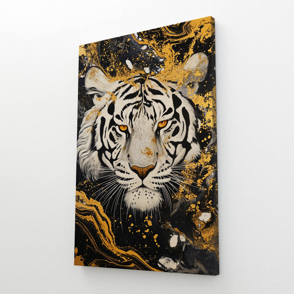 Black and White Tiger Head Art | MusaArtGallery™
