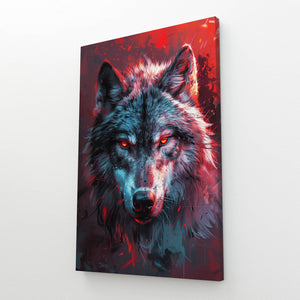 Red Eyes Wolf Wall Art  | MusaArtGallery™