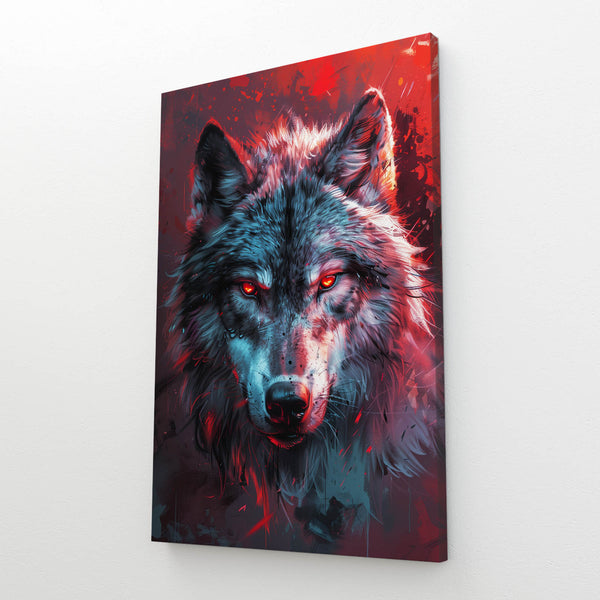 Red Eyes Wolf Wall Art  | MusaArtGallery™
