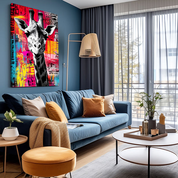 Red Giraffe Art