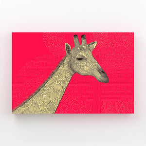 Red Giraffe Print