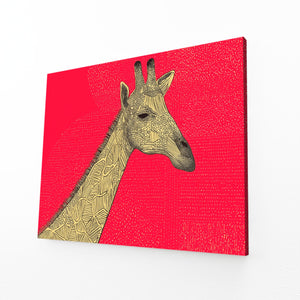 Red Giraffe Print