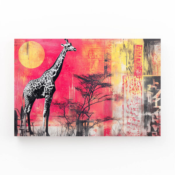 Red Giraffe Wall Decor