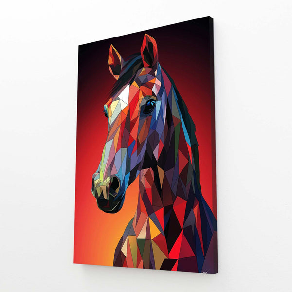 Red Head Horse Art