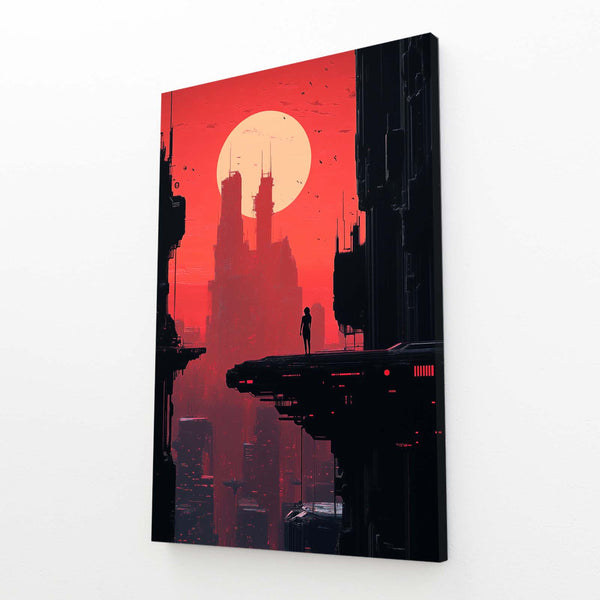 Red Horizon Cyberpunk Art | MusaArtGallery™