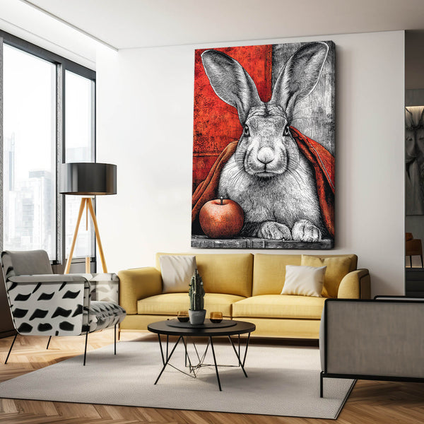 Red Rabbit Wall Decor