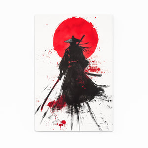 Red Samurai Art Wall Decor