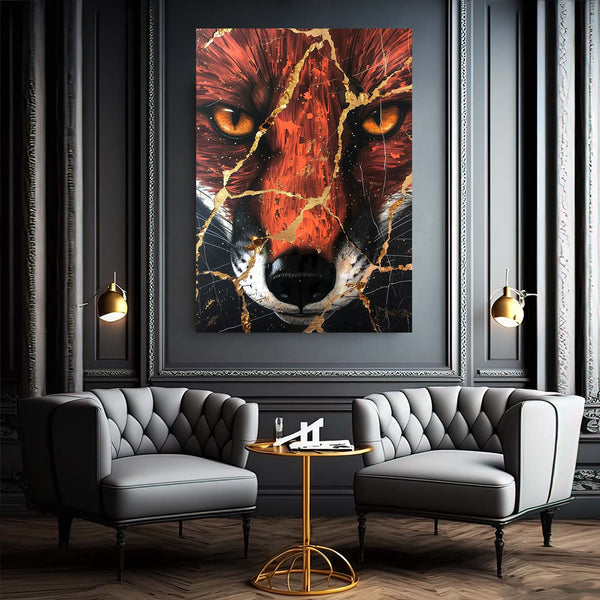 Regal Fox with Golden Veins | MusaArtGallery™