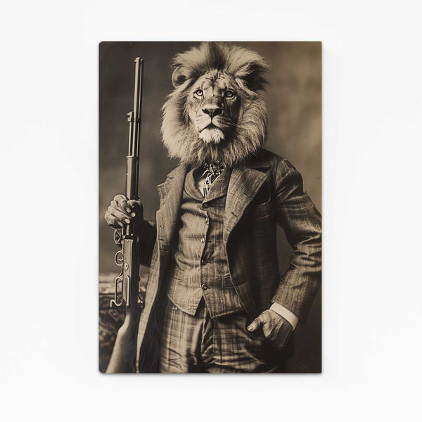 Regal Hunter Lion Wall Art | MusaArtGallery™