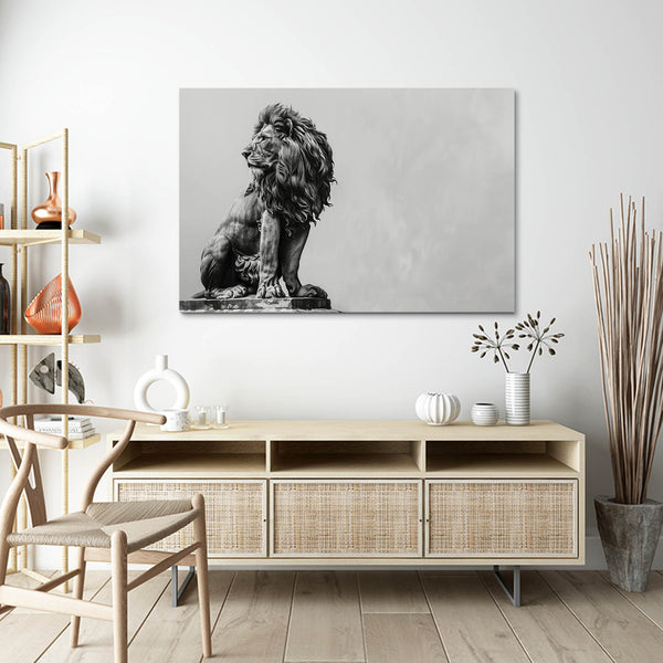 Regal Statue Lion Wall Art | MusaArtGallery™