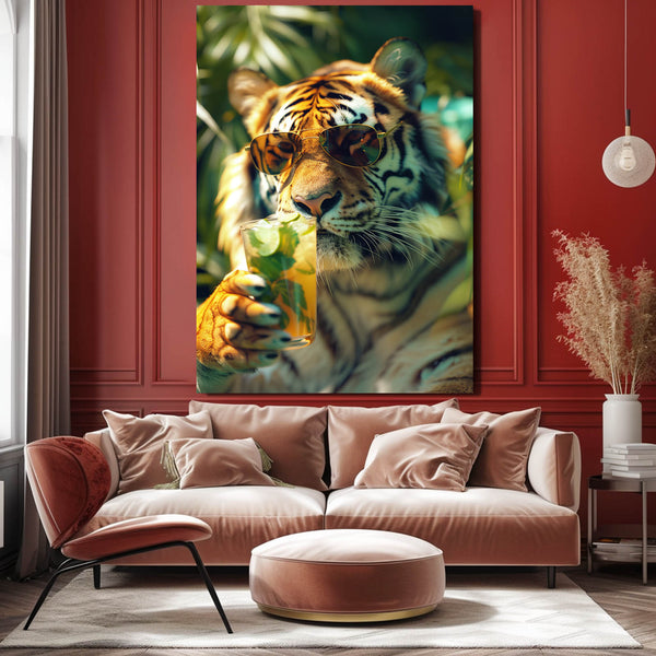 Relaxed Tiger Cool Wall Art | MusaArtGallery™