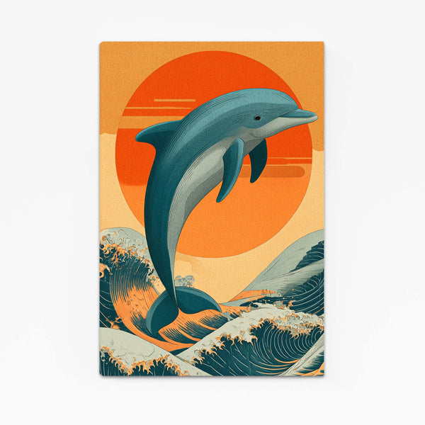 Retro Dolphin Art