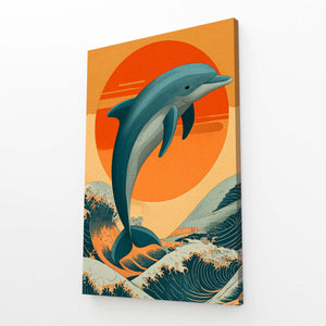 Retro Dolphin Art
