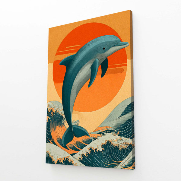 Retro Dolphin Art
