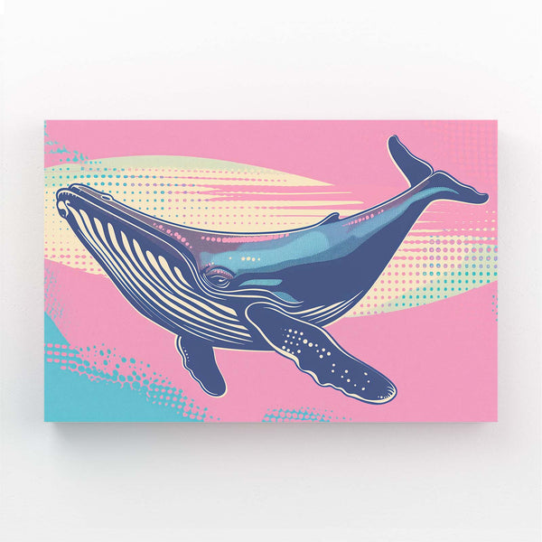 Retro Splash Whale Art | MusaArtGallery™