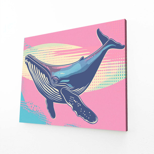 Retro Splash Whale Art | MusaArtGallery™