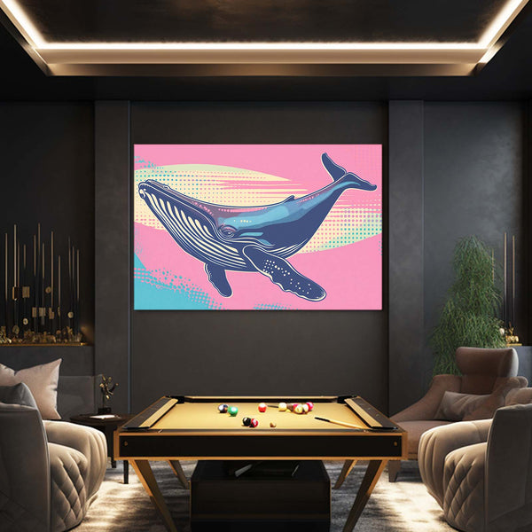 Retro Splash Whale Art | MusaArtGallery™