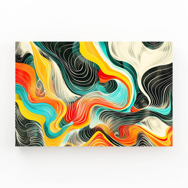 Retro Waves Abstract Art | MusaArtGallery™