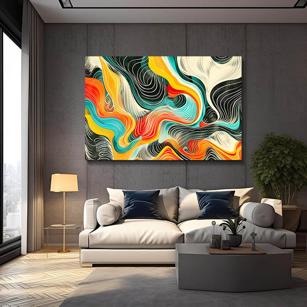 Retro Waves Abstract Art | MusaArtGallery™