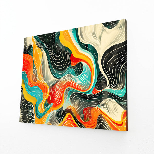 Retro Waves Abstract Art | MusaArtGallery™