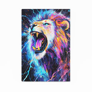 Roaring Neon Lion Wall Art | MusaArtGallery™