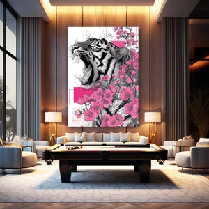 Roaring Tiger Cherry Blossom Wall Art