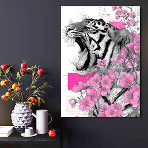 Roaring Tiger Cherry Blossom Wall Art