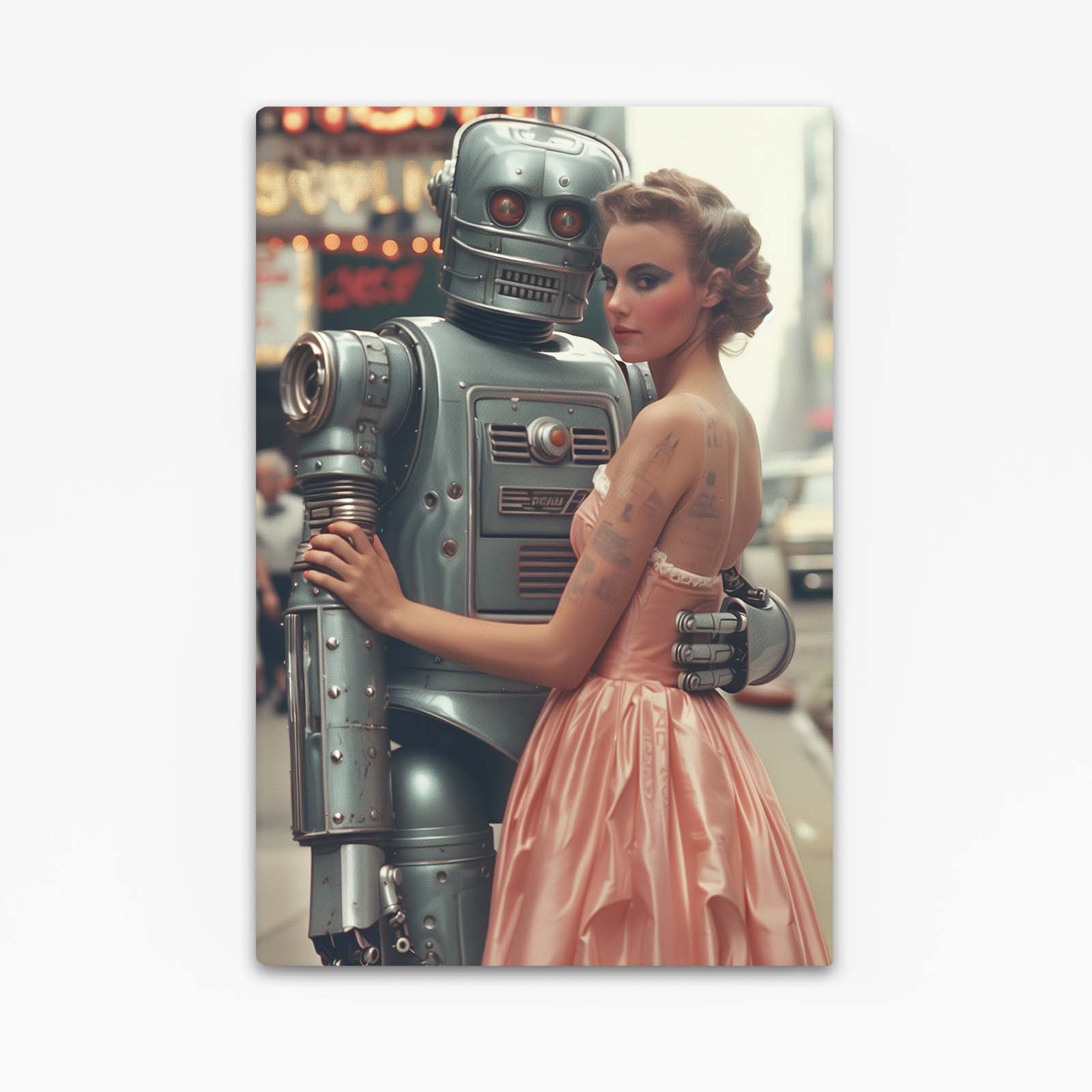 Robotic Romance Cyberpunk Art