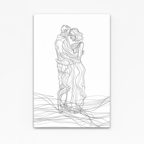 Romantic Embrace Line Art | MusaArtGallery™