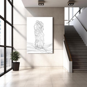 Romantic Embrace Line Art | MusaArtGallery™