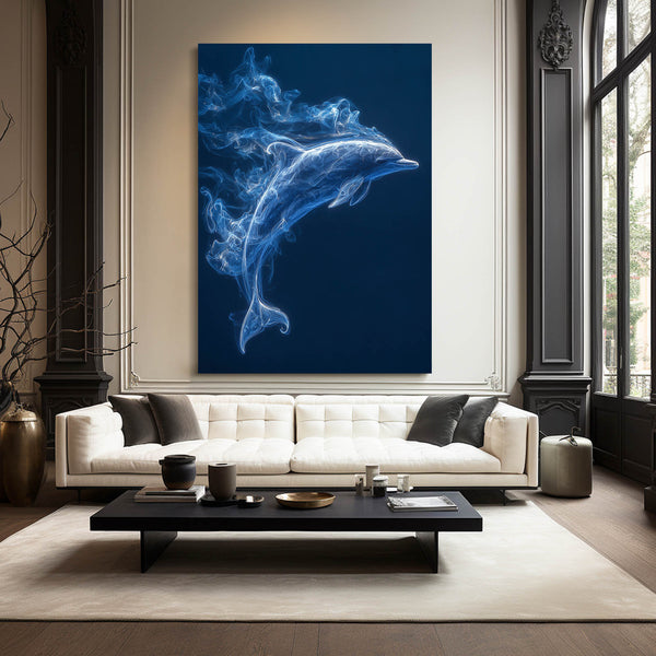 Royal Blue Dolphin Art