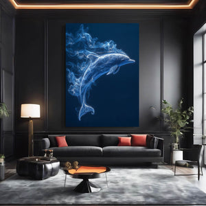 Royal Blue Dolphin Art