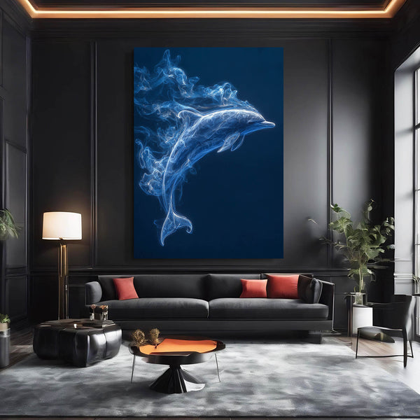 Royal Blue Dolphin Art