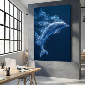 Royal Blue Dolphin Art