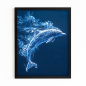 Royal Blue Dolphin Art