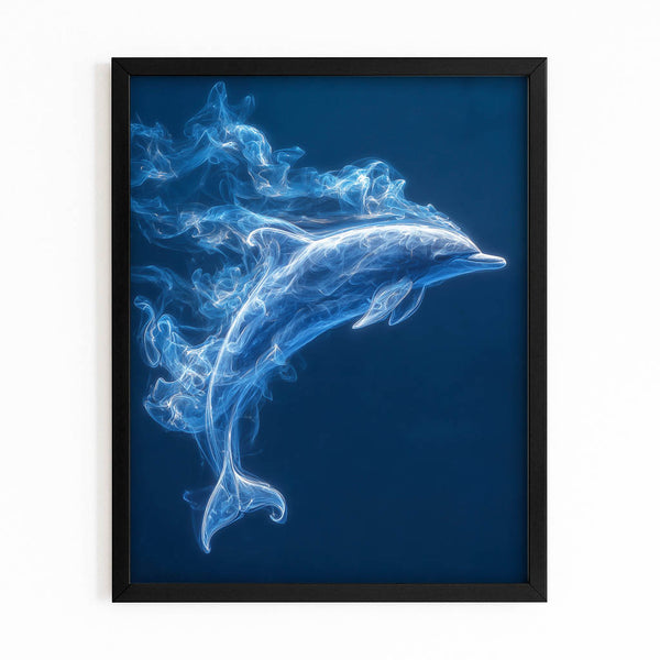 Royal Blue Dolphin Art