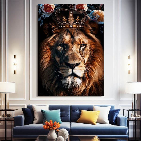 Royal Crowned Lion Wall Art | MusaArtGallery™