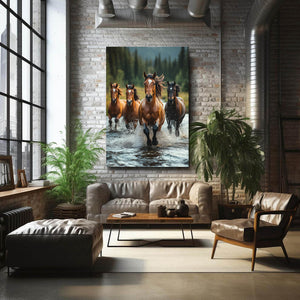 Running Horses Wall Art