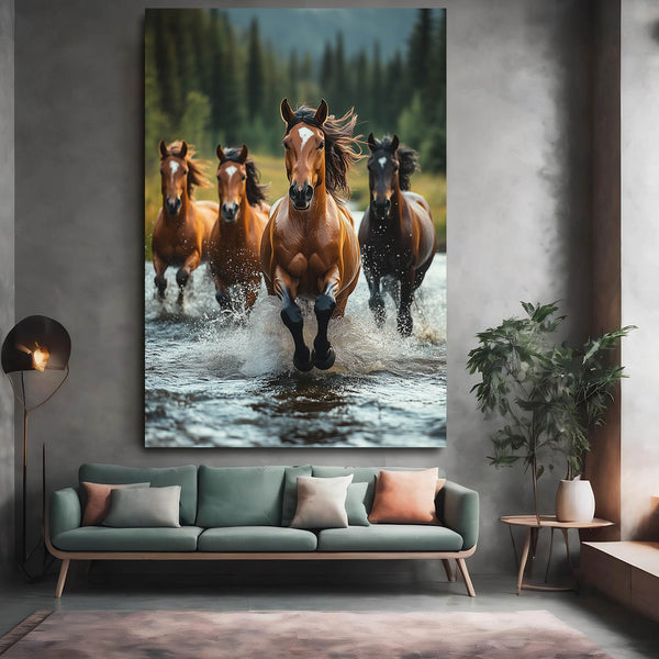 Running Horses Wall Art