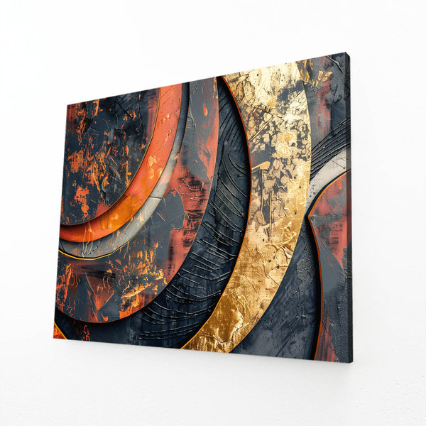 Rust Gold Curves Mexican Wall Art | MusaArtGallery™