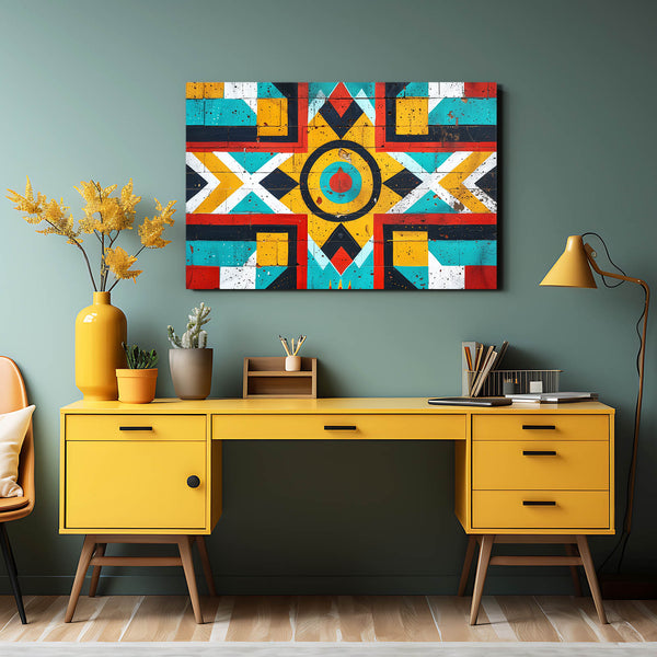 Rustic Geometric Mexican Wall Art | MusaArtGallery™